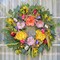 24-Inch Handcrafted Peony & Tulip Wreath with Eucalyptus Leaves – Lifelike Spring & Summer Front Door Wreath for Porch, Mantel, Wall, Farmhouse, Patio & Home Décor